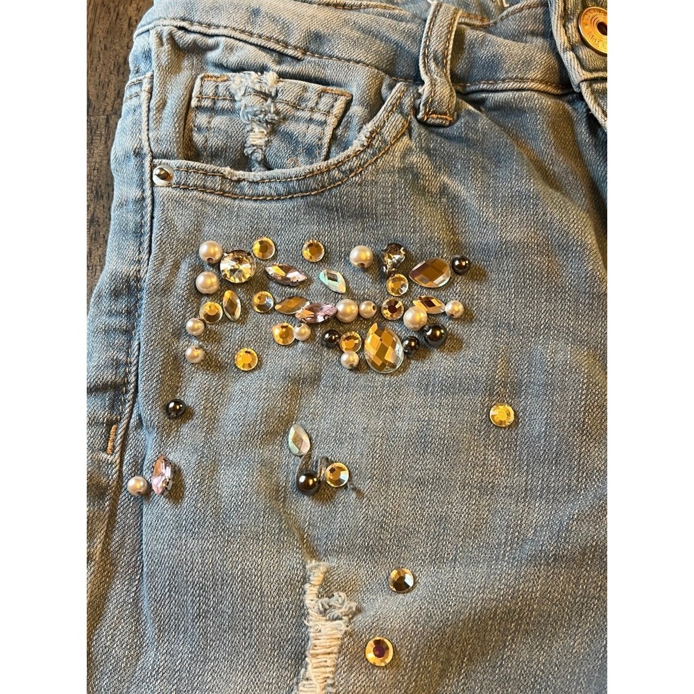 Vanilla sky jeans rhinestones pearls size 26‎